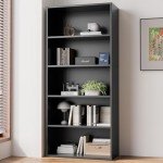 Industrial 5-Shelf Bookcase - 53-Inch Tall Storage