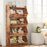 5-Tier Iron Bookcase with Open Storage Shelves