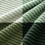Set of 4 Green Corduroy Throw Pillow Covers