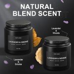 Scented Candles Set for Men - Stress Relief