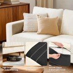 Beige 66'' Modern Loveseat Sofa with Washable Velvet