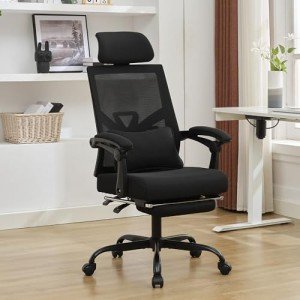 Ergonomic Office Chair with Footrest and Headrest