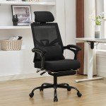 Ergonomic Office Chair with Footrest and Headrest