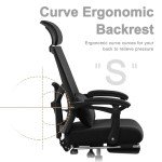 Ergonomic Office Chair with Footrest and Headrest
