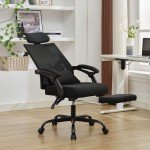 Ergonomic Office Chair with Footrest and Headrest