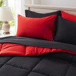 Anluoer 7-Piece Black Queen Comforter Set