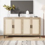 JASIWAY Rattan Accent Sideboard Buffet Cabinet