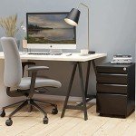 Black 3 Drawer Locking File Cabinet on Wheels