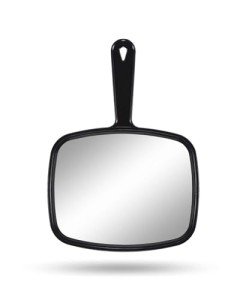 Square Handheld Hairdressing Mirror with Handle