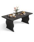 Little Tree Modern Black Dining Table for 4-6