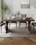 Little Tree Modern Black Dining Table for 4-6