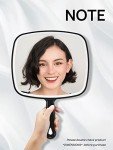 Extra Large Black Handheld Mirror with Handle