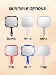 Square Handheld Hairdressing Mirror with Handle
