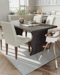 Little Tree Modern Black Dining Table for 4-6