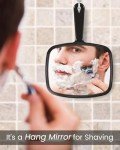Square Handheld Hairdressing Mirror with Handle