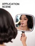 Extra Large Black Handheld Mirror with Handle
