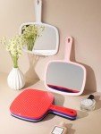 Square Handheld Hairdressing Mirror with Handle