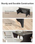 Little Tree Modern Black Dining Table for 4-6