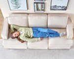 Modern 89-Inch Slipcovered Sofa in Linen Beige