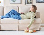 Modern 89-Inch Slipcovered Sofa in Linen Beige