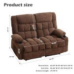 BOSMILLER Reclining Loveseat with Cup Holders
