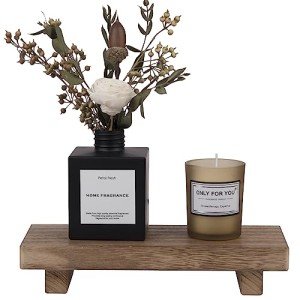 Farmhouse Wooden Tray Pedestal Stand for Decor
