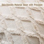 Beige Faux Wool Throw Pillow Covers - Set of 2
