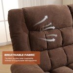 BOSMILLER Reclining Loveseat with Cup Holders