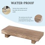 Farmhouse Wooden Tray Pedestal Stand for Decor