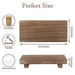Farmhouse Wooden Tray Pedestal Stand for Decor