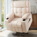 Electric Power Lift Recliner Chair with Cupholder