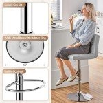 Set of 4 Adjustable PU Leather Bar Stools