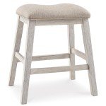 Ashley Skempton Modern 24" Upholstered Barstools, 2-Pack