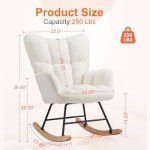 Teddy Upholstered Rocking Chair for Nursery or Living Room
