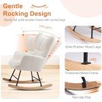 Teddy Upholstered Rocking Chair for Nursery or Living Room