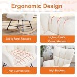 Teddy Upholstered Rocking Chair for Nursery or Living Room