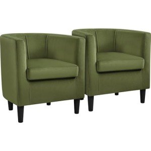 Olive Green Velvet Accent Chairs - Modern Comfort