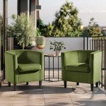 Olive Green Velvet Accent Chairs - Modern Comfort