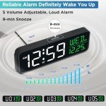 Large Digital Alarm Clock with Dimmable Display