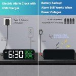 Large Digital Alarm Clock with Dimmable Display