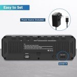 Large Digital Alarm Clock with Dimmable Display