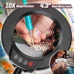 10X Magnifying Glass with Light and Flexible Stand
