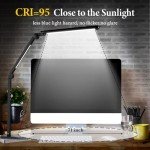 Adjustable LED Desk Lamp with USB Charging - Black