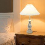 Dimmable Farmhouse Table Lamp with Pull Chain