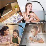 Adjustable LED Desk Lamp with USB Charging - Black