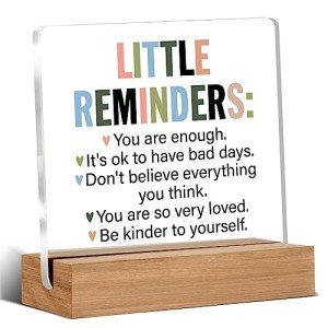 You Are Enough Inspirational Acrylic Desk Sign
