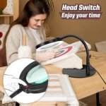 10X Magnifying Glass with Light and Flexible Stand