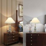Dimmable Farmhouse Table Lamp with Pull Chain