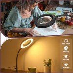 10X Magnifying Glass with Light and Flexible Stand