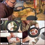 10X Magnifying Glass with Light and Flexible Stand